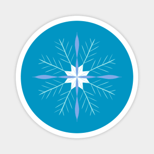 Blue minimalist snowflake Magnet